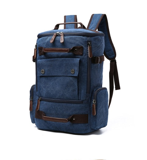 Canvas Backpack Travel Men Male Women Bagpack Laptop Waterproof School Student Bag Notebook Vintage Fashion Man Unisex Bags Pack