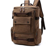 Load image into Gallery viewer, Canvas Backpack Travel Men Male Women Bagpack Laptop Waterproof School Student Bag Notebook Vintage Fashion Man Unisex Bags Pack