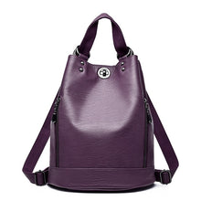 Load image into Gallery viewer, Female Backpacks Solid Women School Backpack Mochilas Women Leather Backpacks High Quality Ladies Bagpack Vintage Sac A Dos