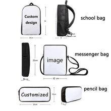 Load image into Gallery viewer, FORUDESIGNS Blue Dolphin Kids Backpack for Girls Sea Animal Print School Bag Set Children Daily Bagpack 3Pcs with Pencil Bag