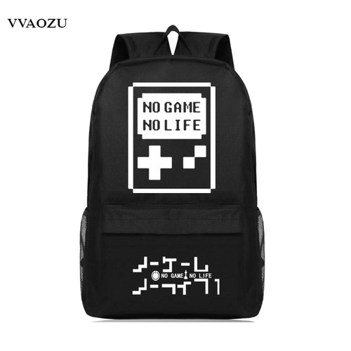 Japan Anime No Game No Life Backpack Cosplay Oxford Students Bagpack Travel School Bag Schoolbag
