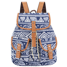 Load image into Gallery viewer, Sansarya New 2018 School Bag Bohemian Vintage Women Backpack Drawstring Printing Canvas Bagpack Sac a Dos Femme Rucksack Female