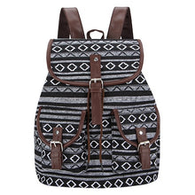 Load image into Gallery viewer, Sansarya New 2018 School Bag Bohemian Vintage Women Backpack Drawstring Printing Canvas Bagpack Sac a Dos Femme Rucksack Female