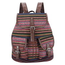 Load image into Gallery viewer, Sansarya New 2018 School Bag Bohemian Vintage Women Backpack Drawstring Printing Canvas Bagpack Sac a Dos Femme Rucksack Female