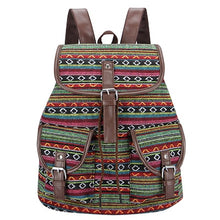 Load image into Gallery viewer, Sansarya New 2018 School Bag Bohemian Vintage Women Backpack Drawstring Printing Canvas Bagpack Sac a Dos Femme Rucksack Female