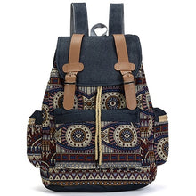 Load image into Gallery viewer, Sansarya New 2018 School Bag Bohemian Vintage Women Backpack Drawstring Printing Canvas Bagpack Sac a Dos Femme Rucksack Female
