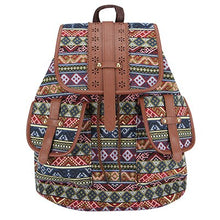 Load image into Gallery viewer, Sansarya New 2018 School Bag Bohemian Vintage Women Backpack Drawstring Printing Canvas Bagpack Sac a Dos Femme Rucksack Female