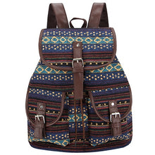 Load image into Gallery viewer, Sansarya New 2018 School Bag Bohemian Vintage Women Backpack Drawstring Printing Canvas Bagpack Sac a Dos Femme Rucksack Female