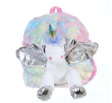 Load image into Gallery viewer, Girls Plush Unicornio Schoolbags Cute Unicorn Women Backpacks Rucksack For Teenager Student Travel Females Bagpack