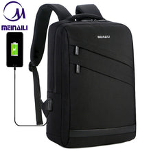Load image into Gallery viewer, Business Laptop Backpack 14 15.6 inch Fashion Men Travel Back Pack Multifunction Nylon School Black Bagpacks For Teenagers