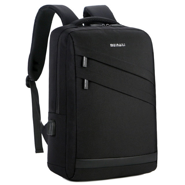 Business Laptop Backpack 14 15.6 inch Fashion Men Travel Back Pack Multifunction Nylon School Black Bagpacks For Teenagers